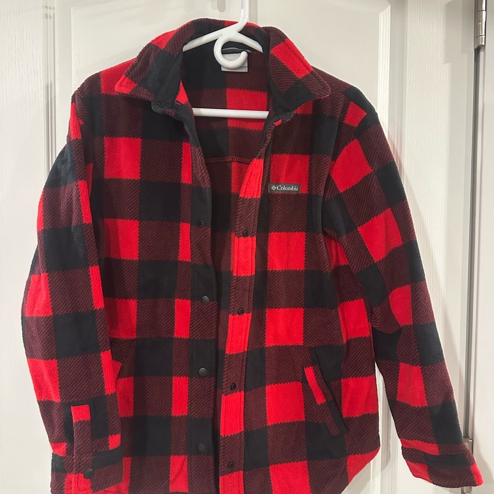Columbia Red and Black Plaid Jacket
